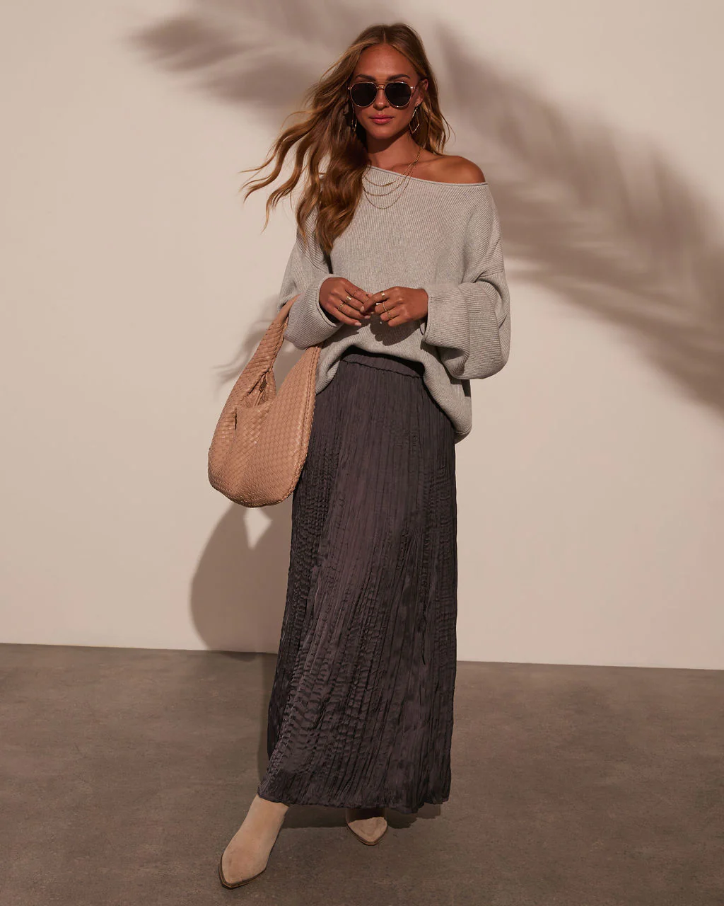 Selah Plisse Maxi Skirt