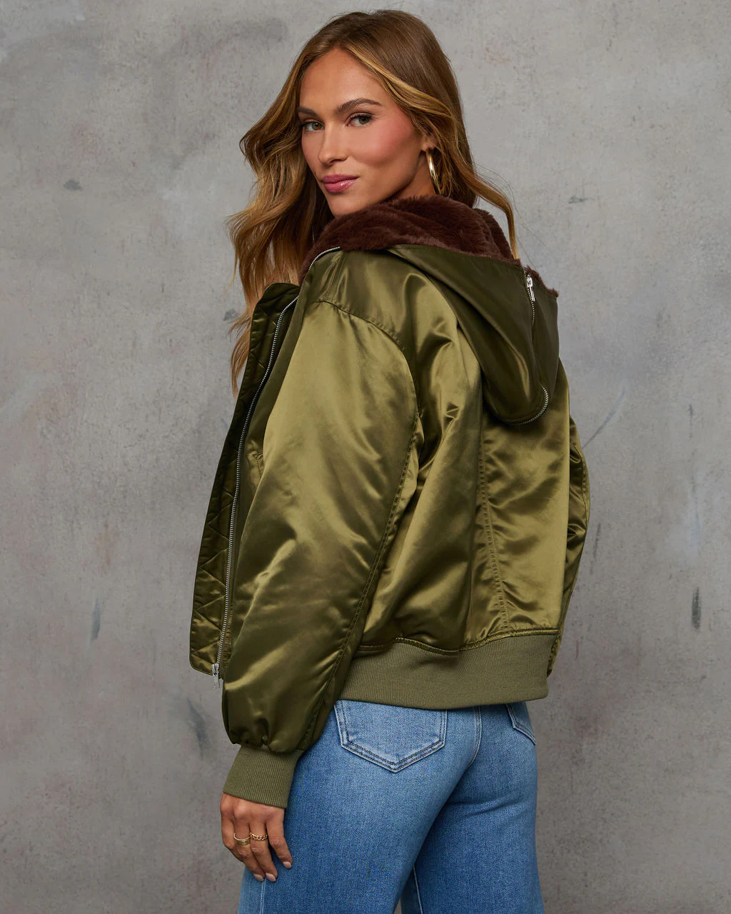 Tellie Faux Fur Hood Jacket