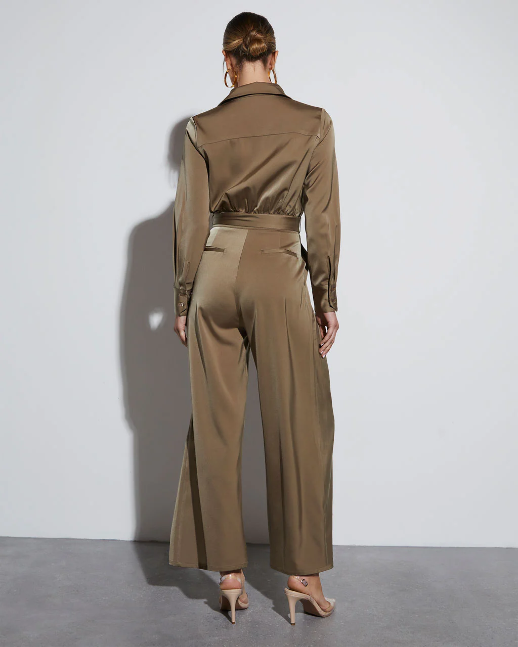 Pull It Together Satin Pocketed Jumpsuit