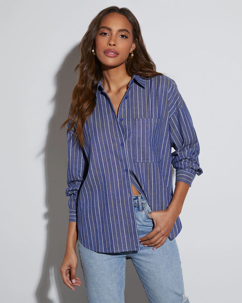 Wilson Striped Button Down Top