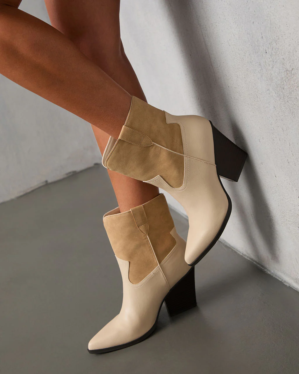 Saddle Up Colorblock Western Booties