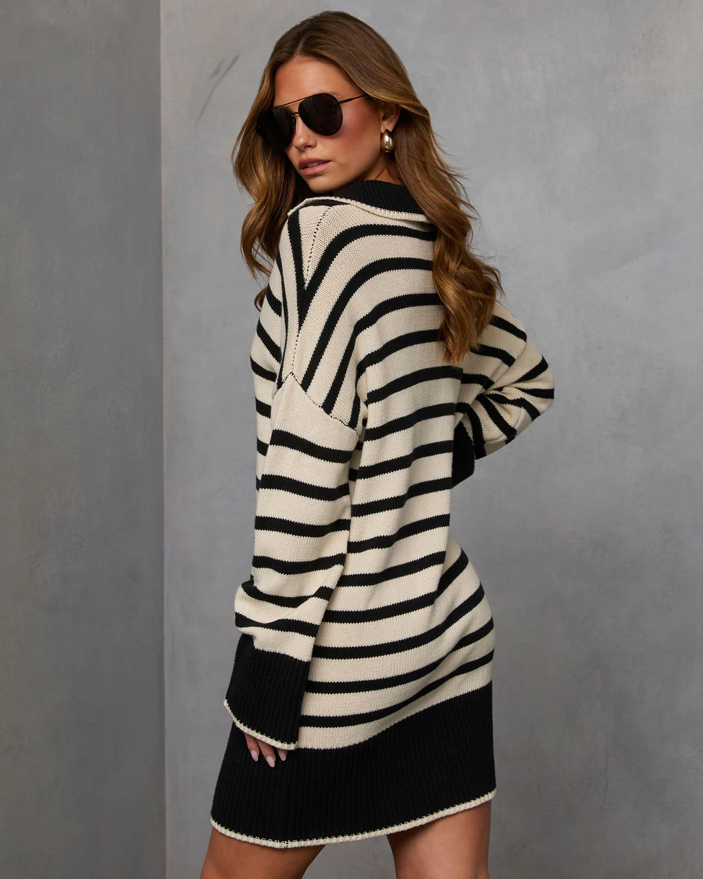 Tipton Striped Mini Sweater Dress