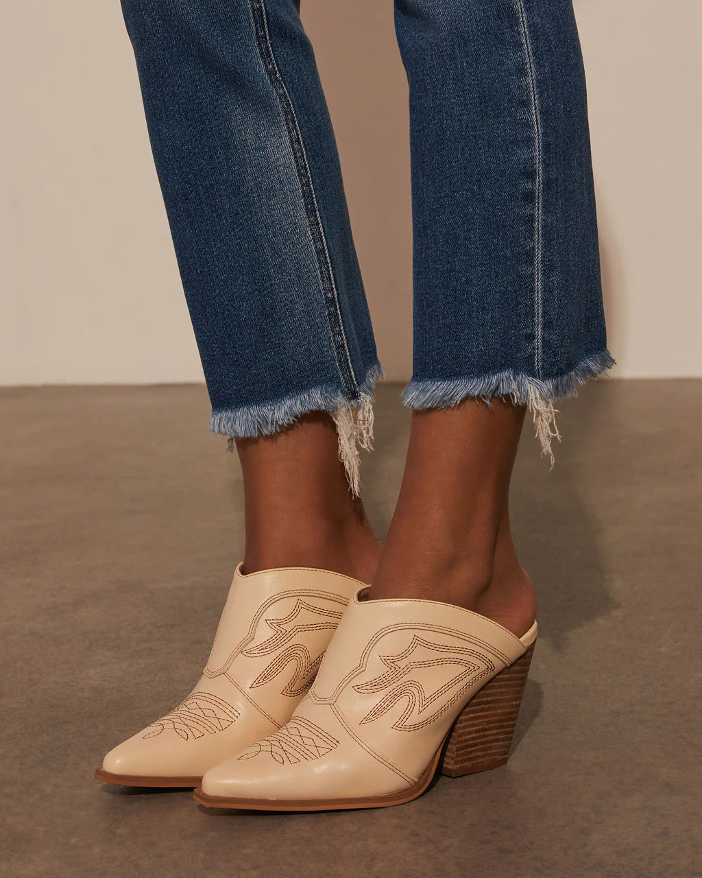 Collins Mid Rise Crop Slim Straight Jeans