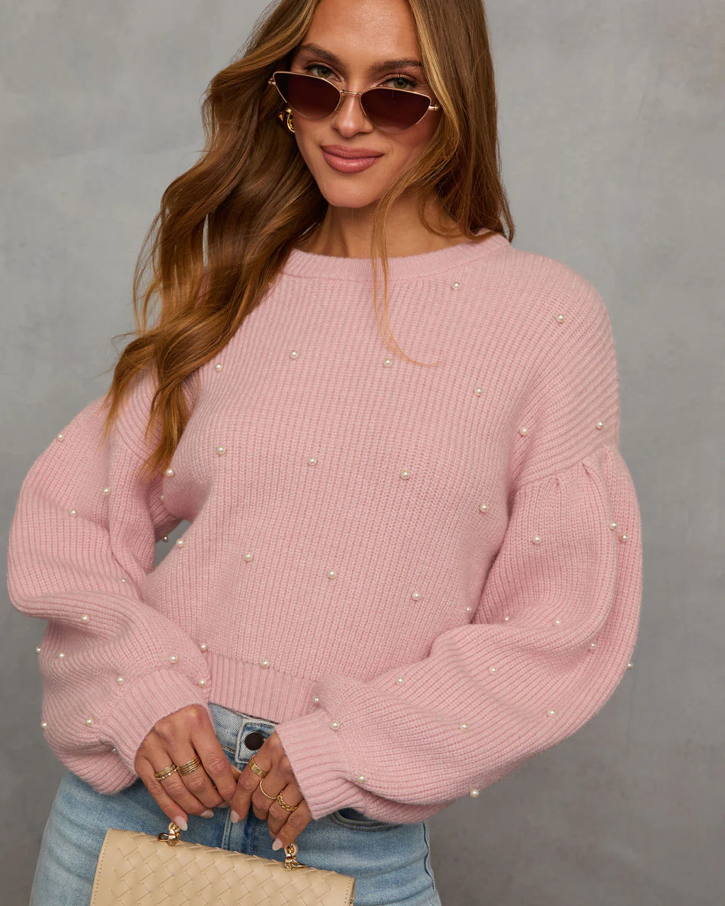 Oh My Darling Pearl Embellished Sweater