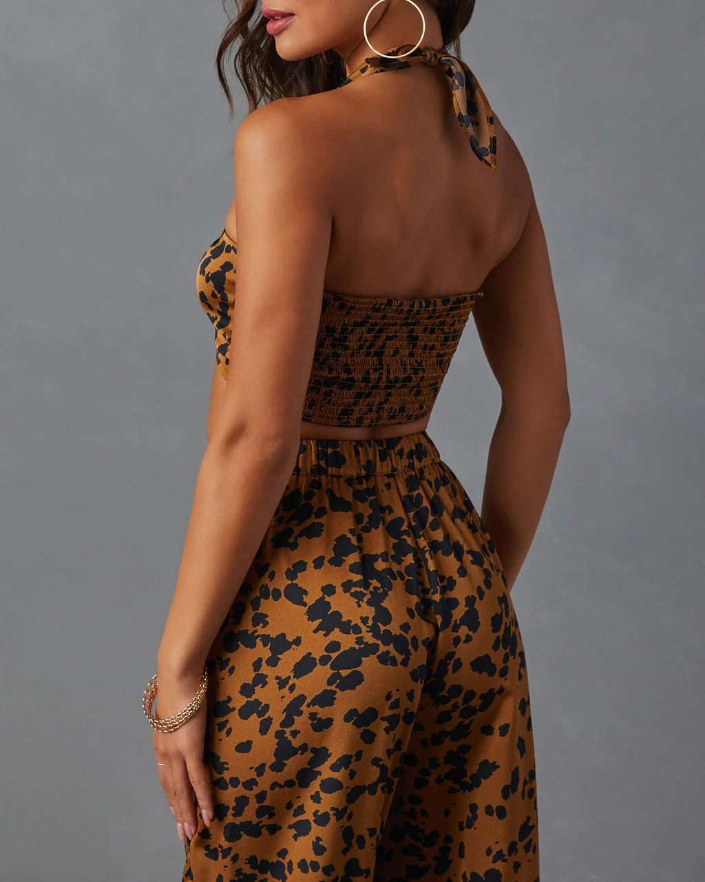 Easy Tiger Animal Print Halter Bra Top