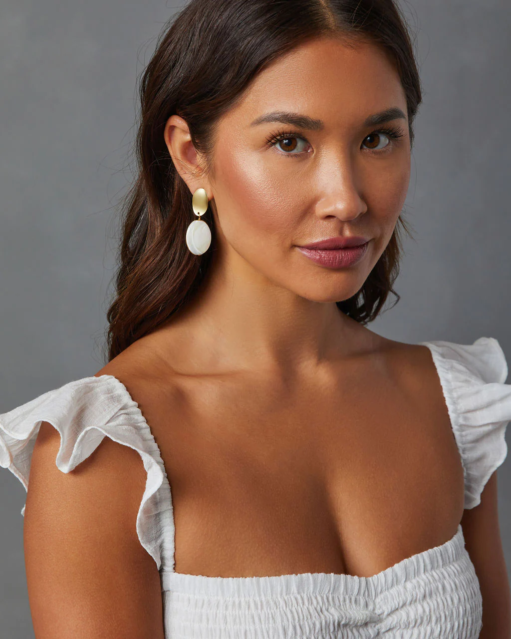 Gold And Pearl Drop Earrings