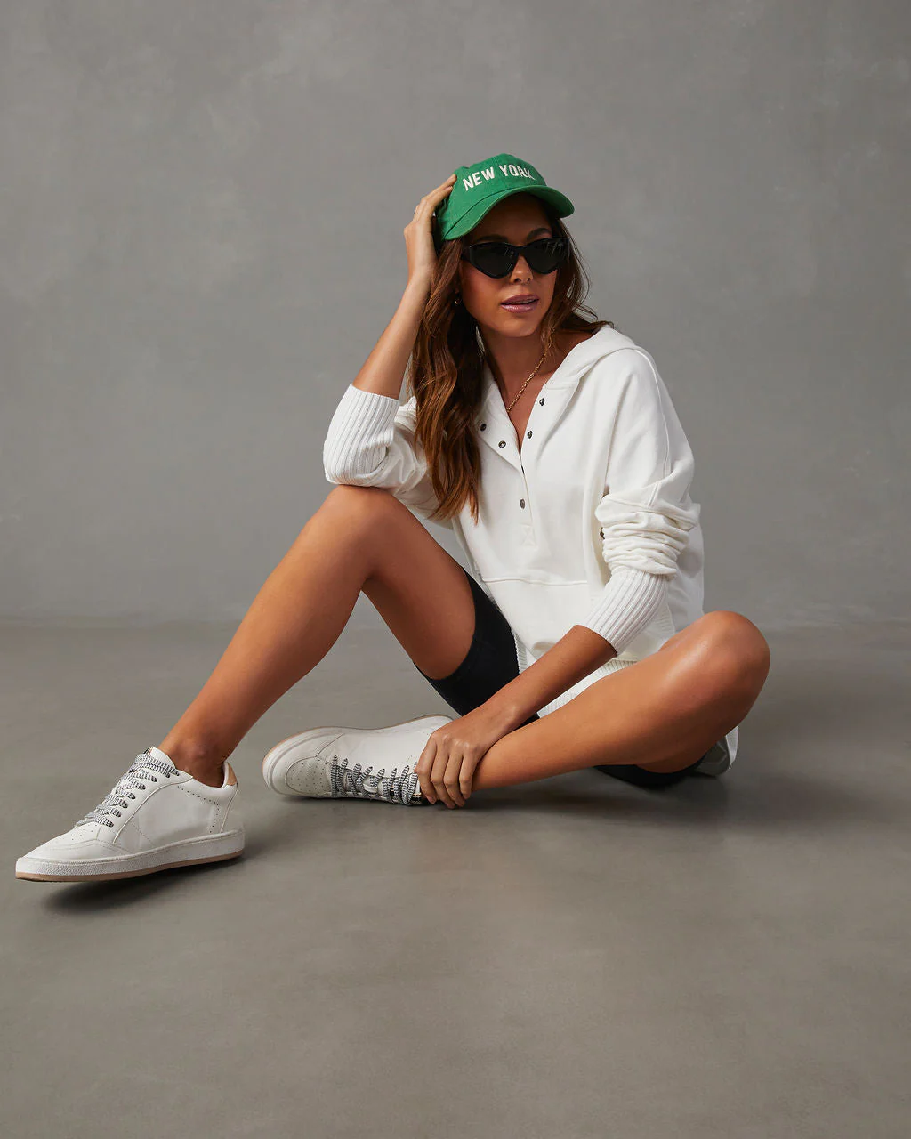 Mindful Cotton Pocketed Henley Hoodie