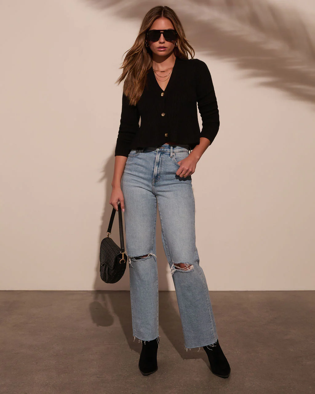 Stewart Peplum Button Front Sweater