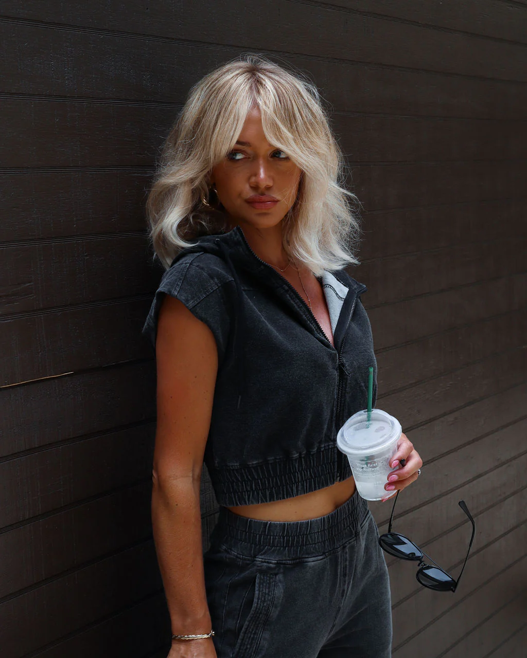 Tillie Sleeveless Zip Up Hoodie