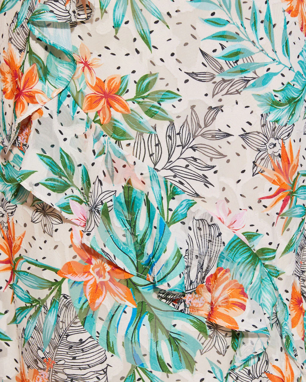 Blossom Coast Floral Ruffled Midi Dress