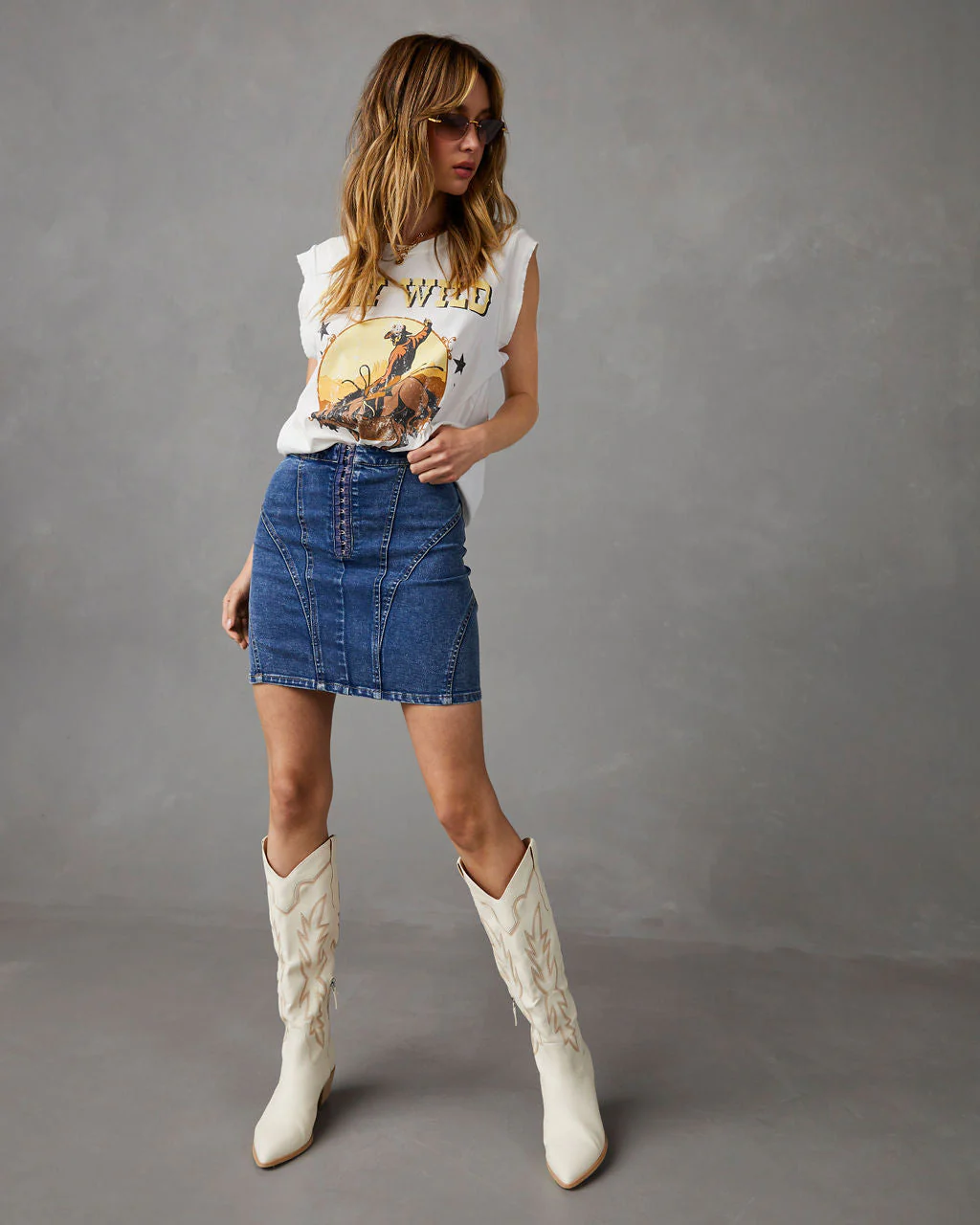 Lesia Denim Mini Skirt