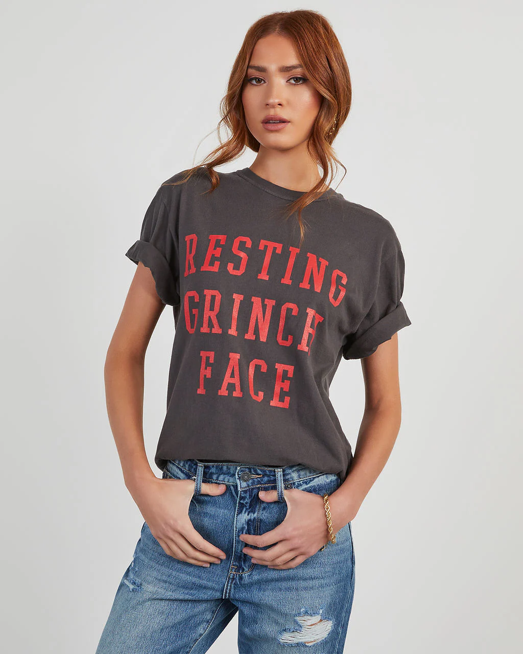 Resting Grinch Face Cotton Tee