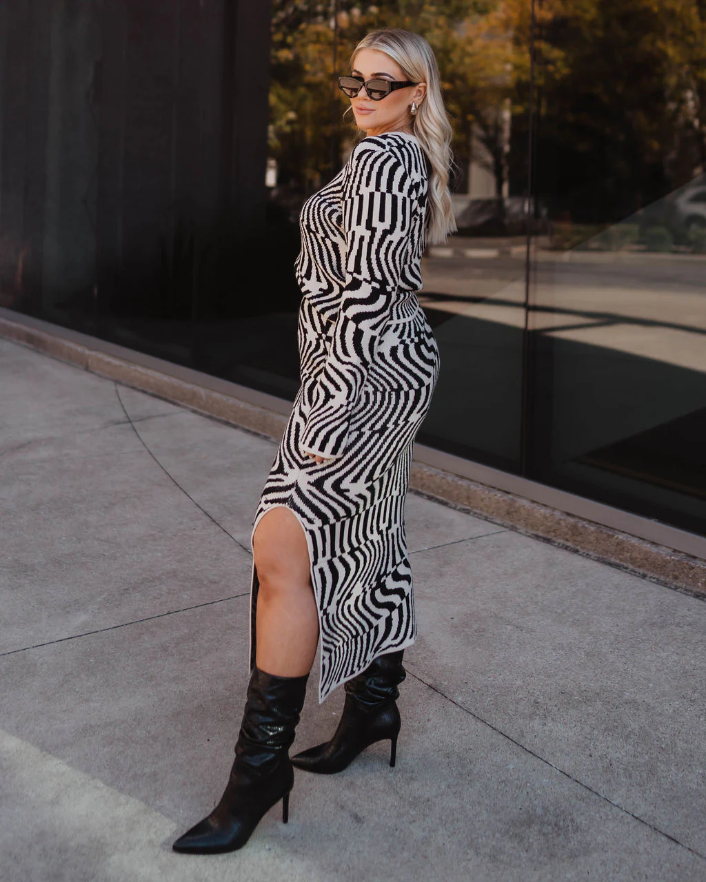 Adelson Abstract Print Knit Sweater