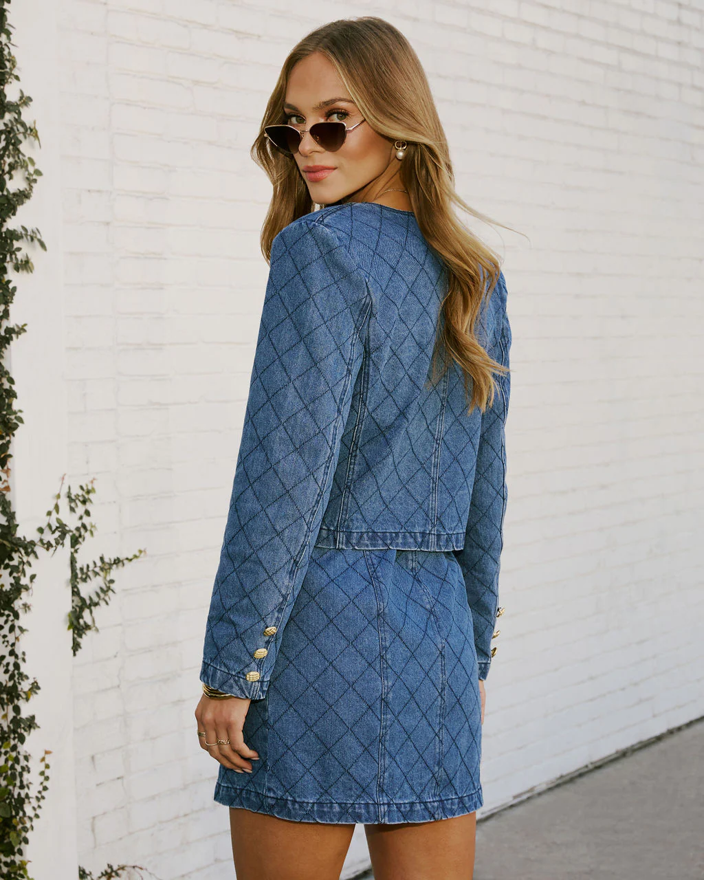 Maryline Cropped Denim Jacket