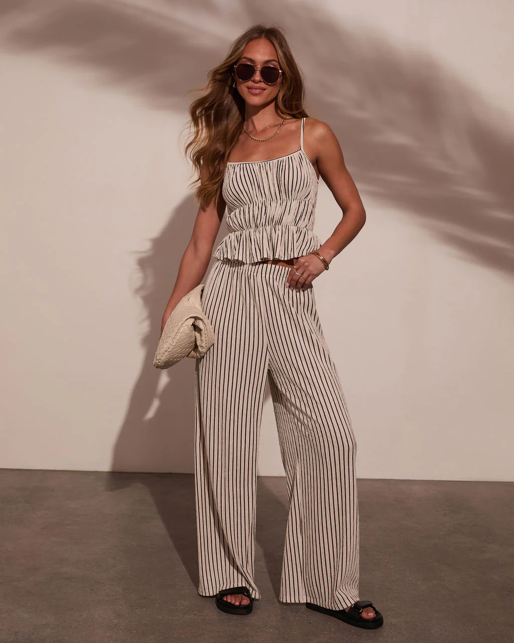 Mystic Wanderer Striped Wide Leg Pants