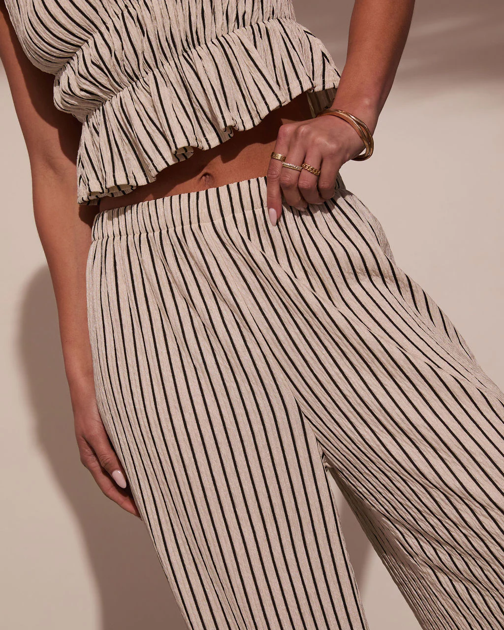 Mystic Wanderer Striped Wide Leg Pants