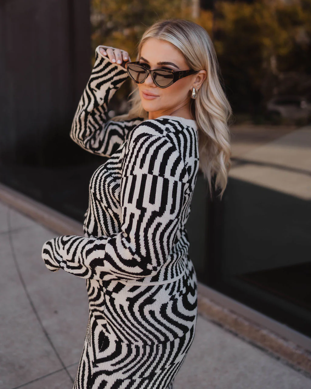 Adelson Abstract Print Knit Sweater