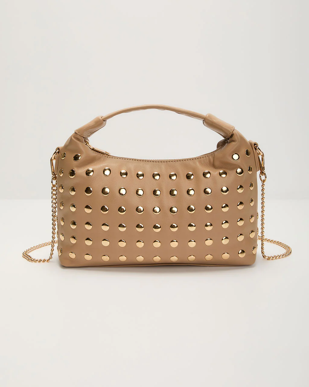 Roxy Woven Studded Top Handle Bag