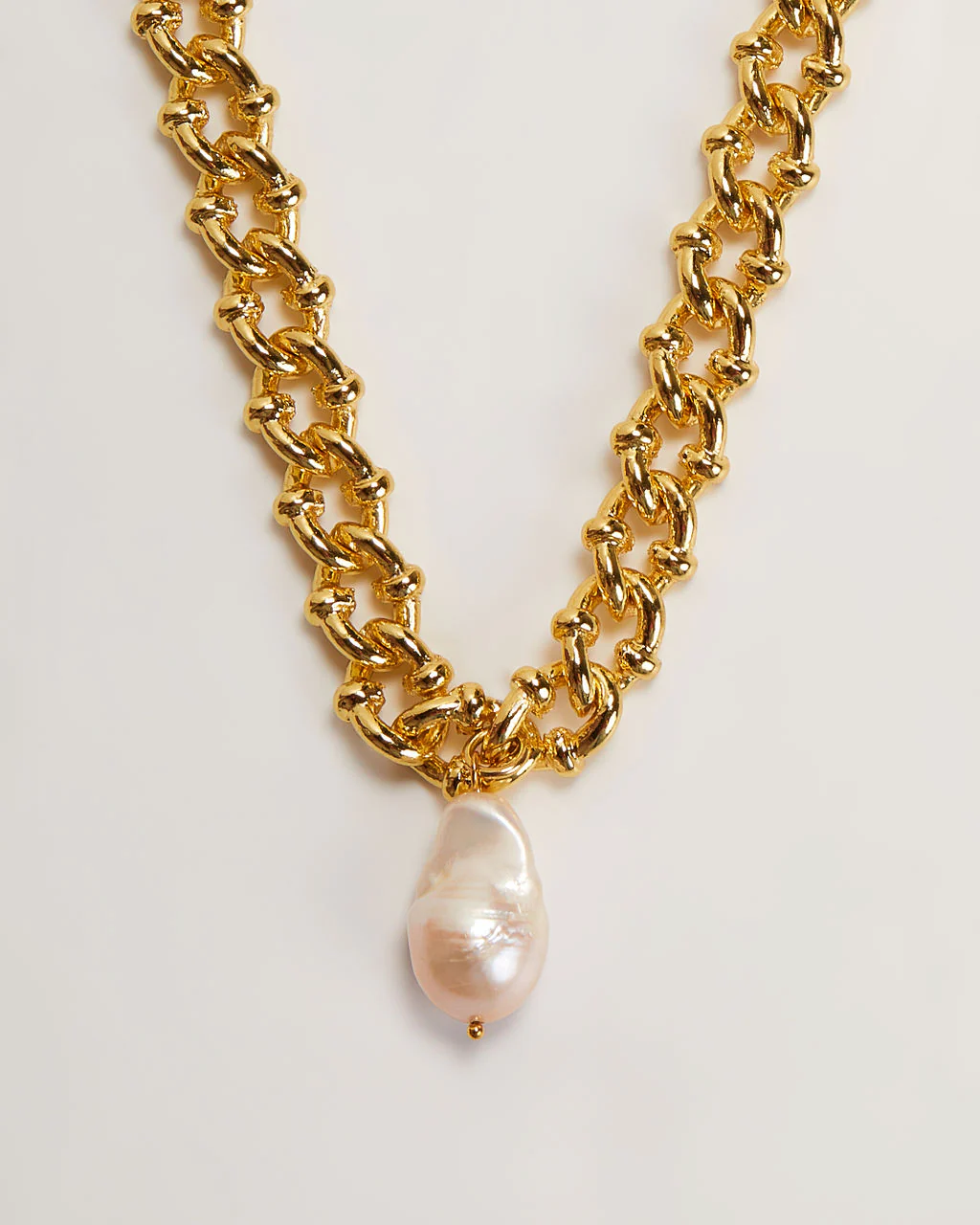 Pearl Pendant 18k Gold Plated Necklace