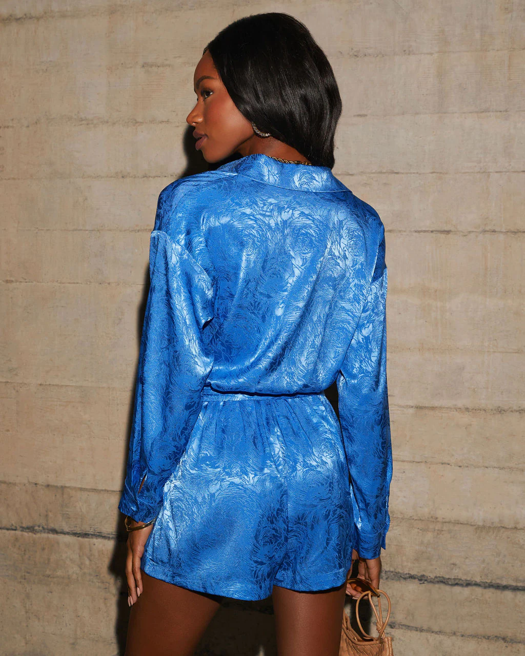 Selene Satin Wrap Skort Romper