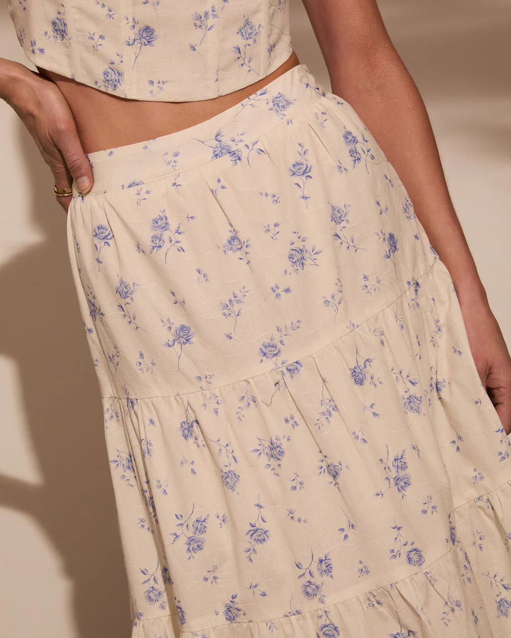 Garden Gate Floral Maxi Skirt