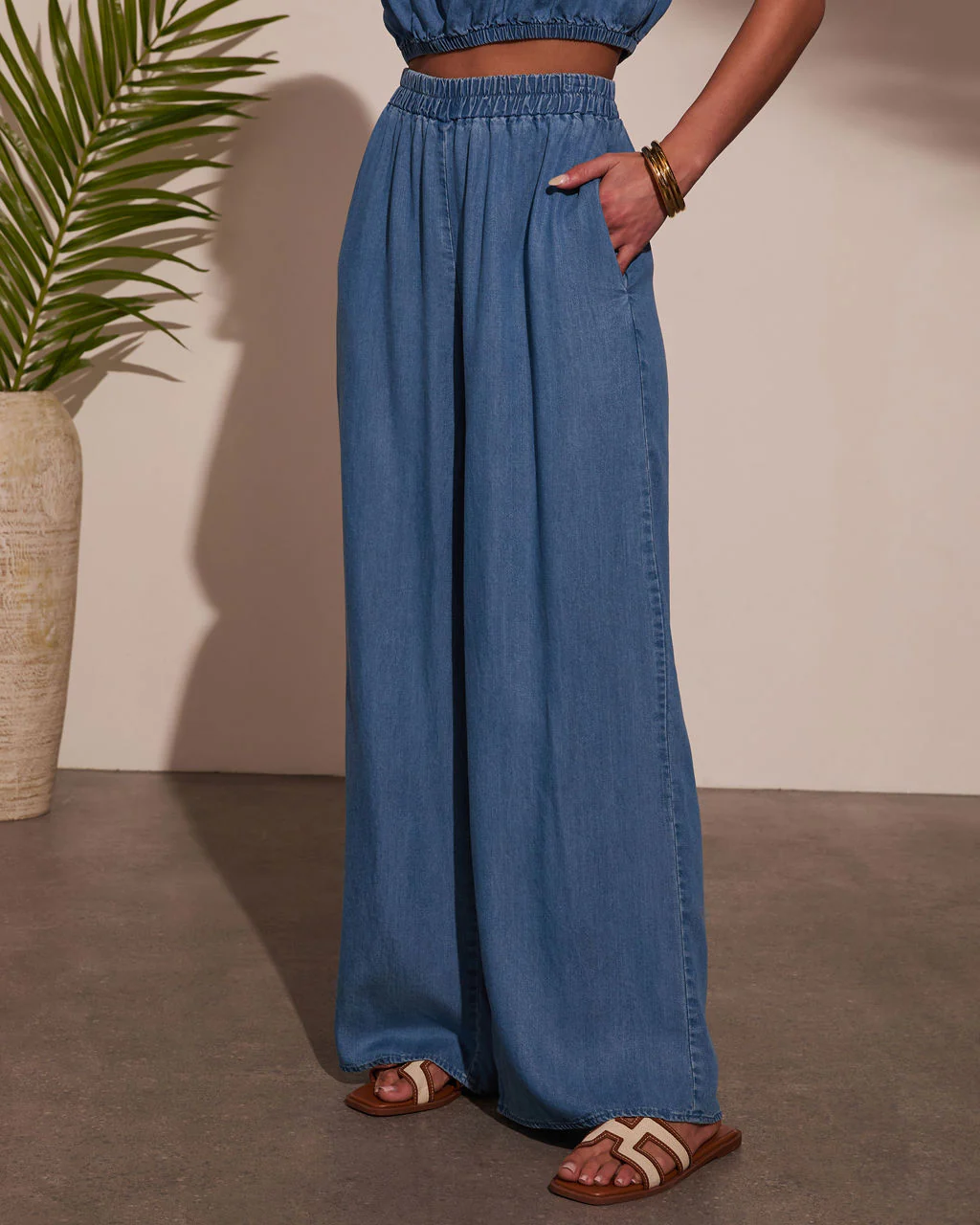 Santie Pleated Denim Pants