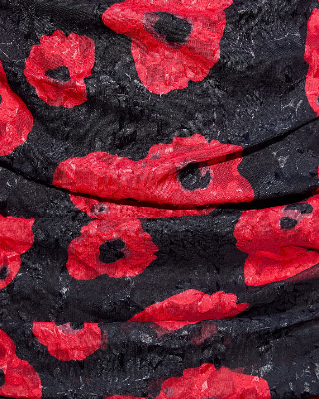 Silk Night Ruched Floral Mini Dress