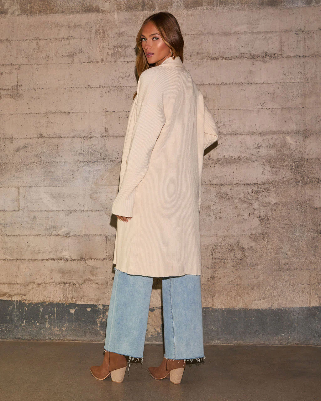 Kinglsey Open Front Long Cardigan