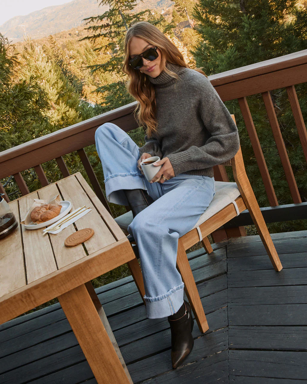 Laylia Distressed Wide Leg Jeans