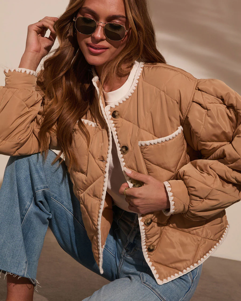Jocey Quilted Embroidered Jacket