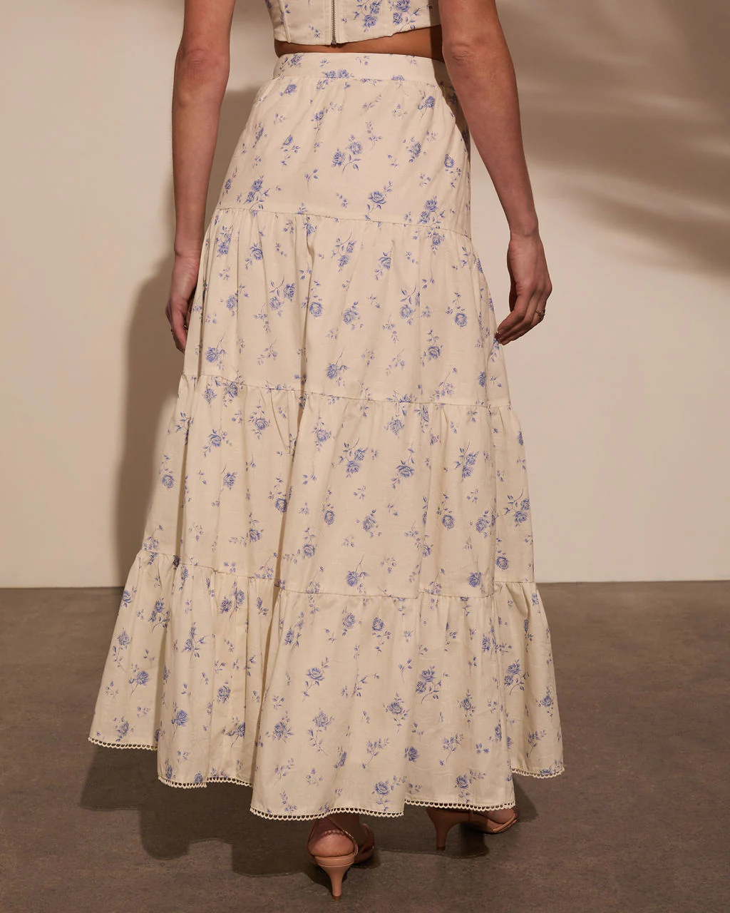 Garden Gate Floral Maxi Skirt