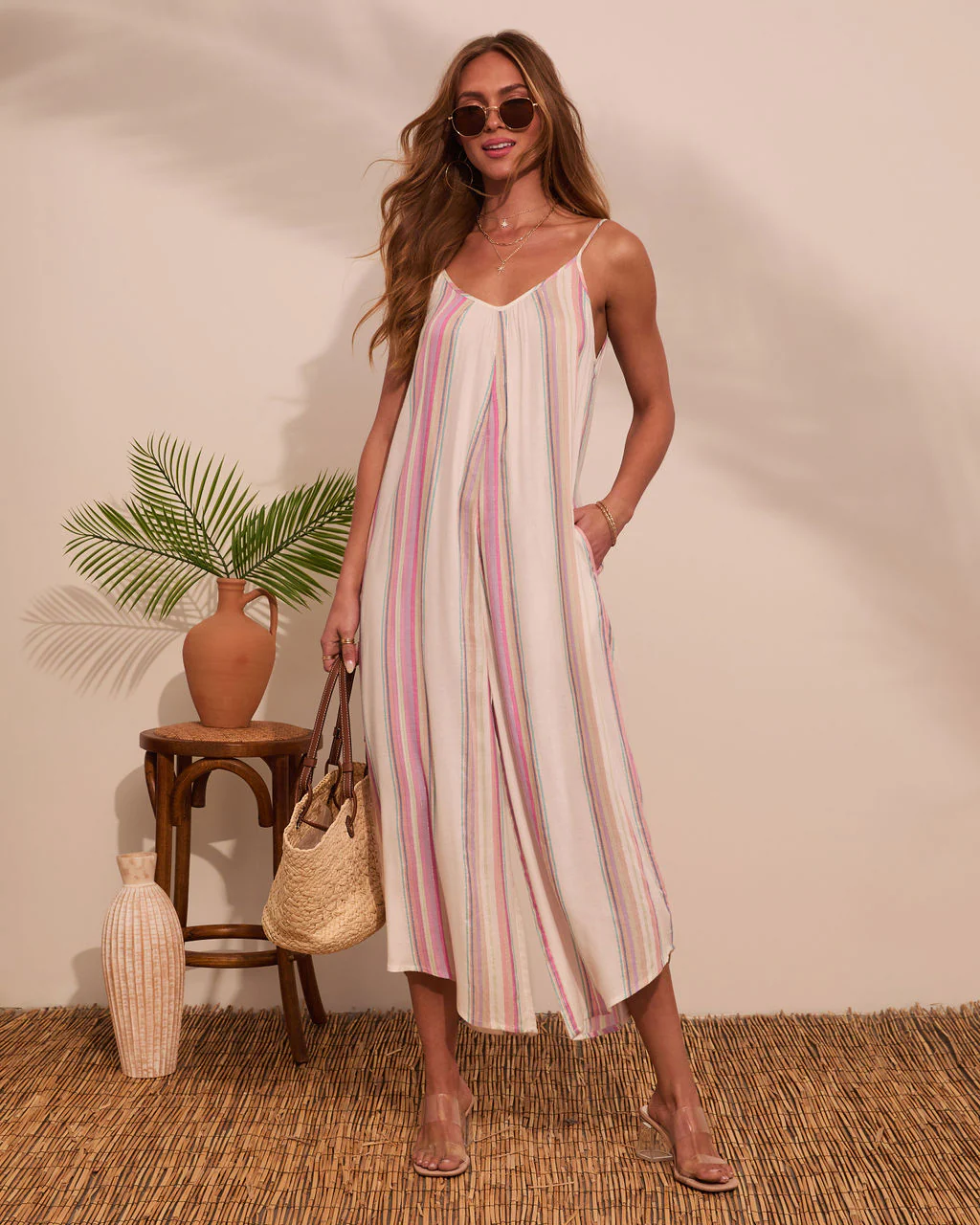 Trevi Striped Linen Jumpsuit