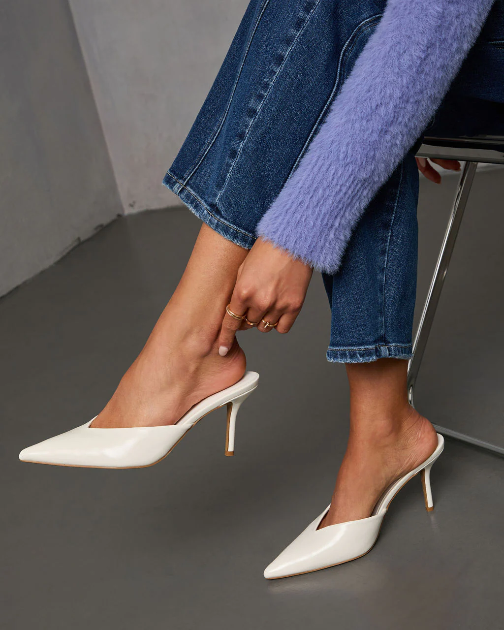 Sleek Moves Pointed Toe Mules