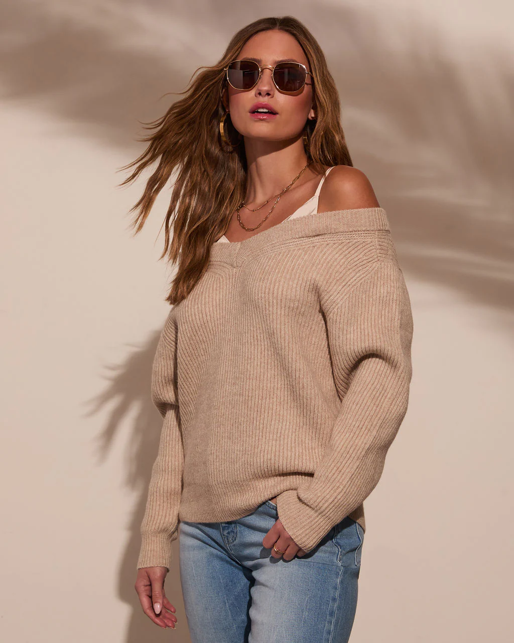 Keep Calm Off The Shoulder Sweater