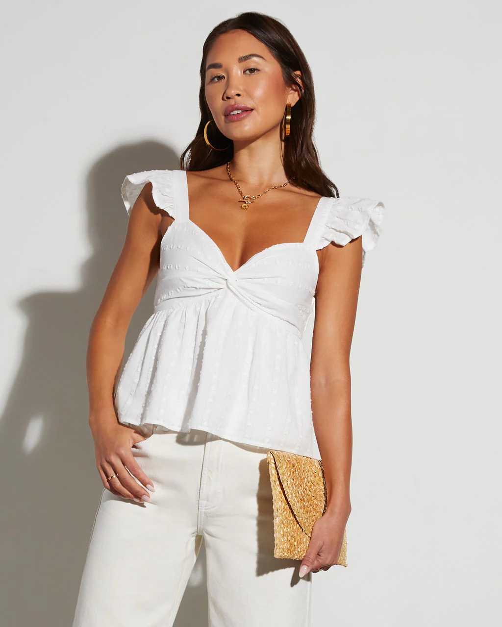 Meredith Cropped Short Sleeve Top