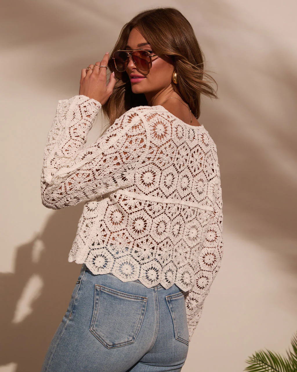 Coastal Dreams Open Knit Crochet Top