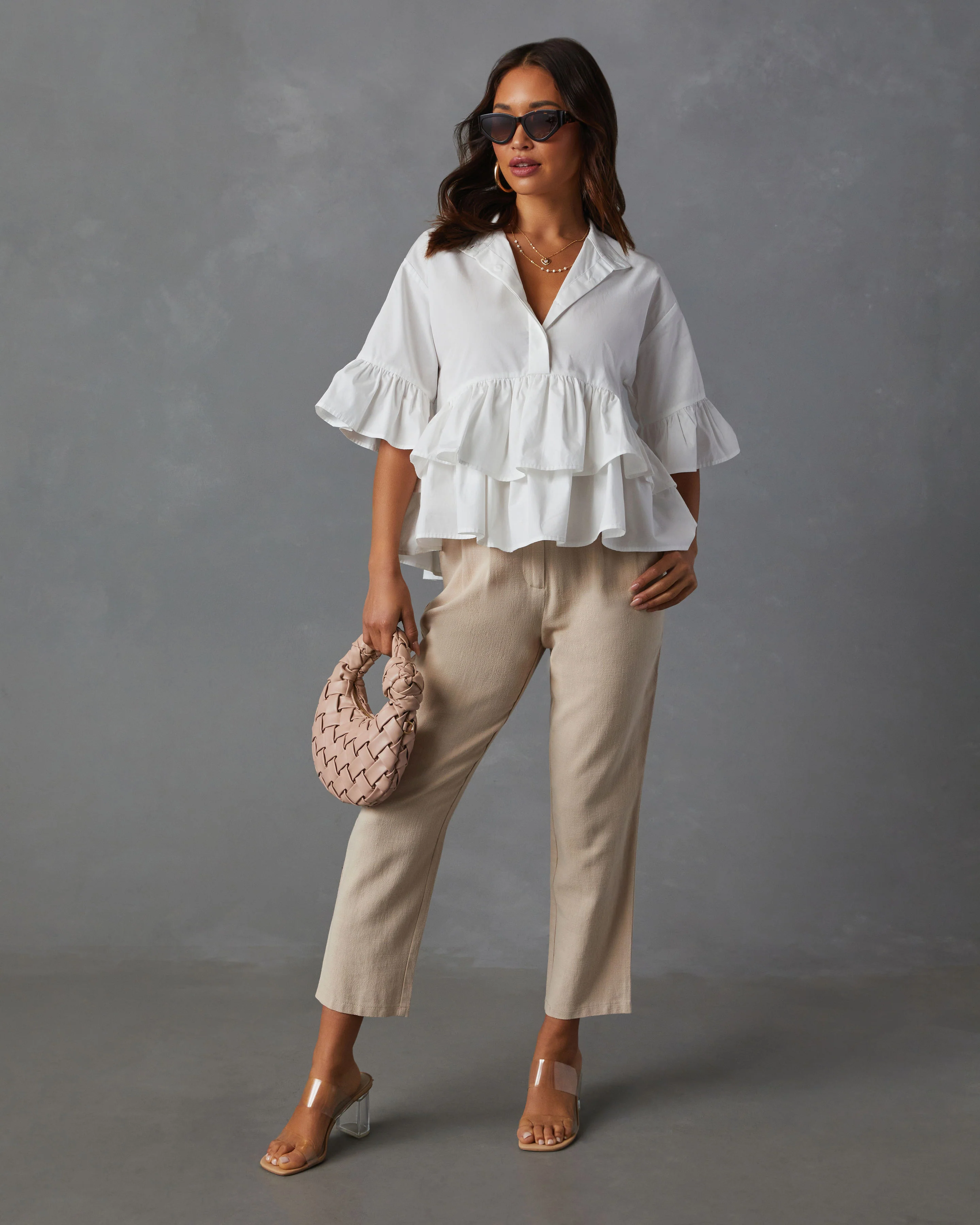 Lynne Tiered Short Sleeve Top