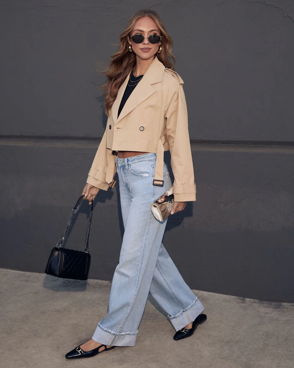 Minimal Maven Cropped Belted Jacket