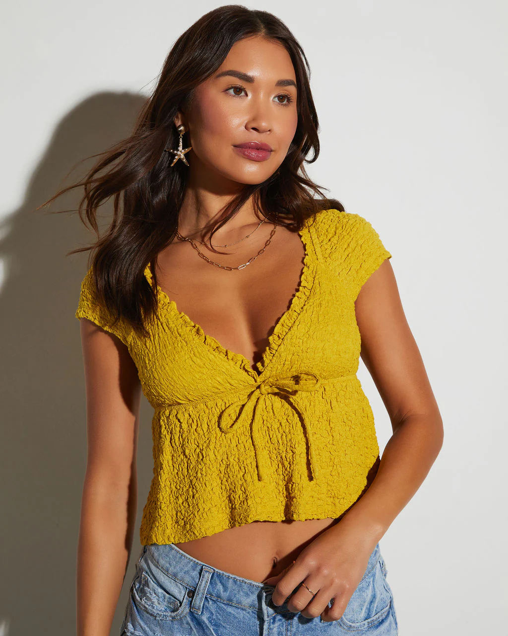 Katrina Sweetheart Short Sleeve Top