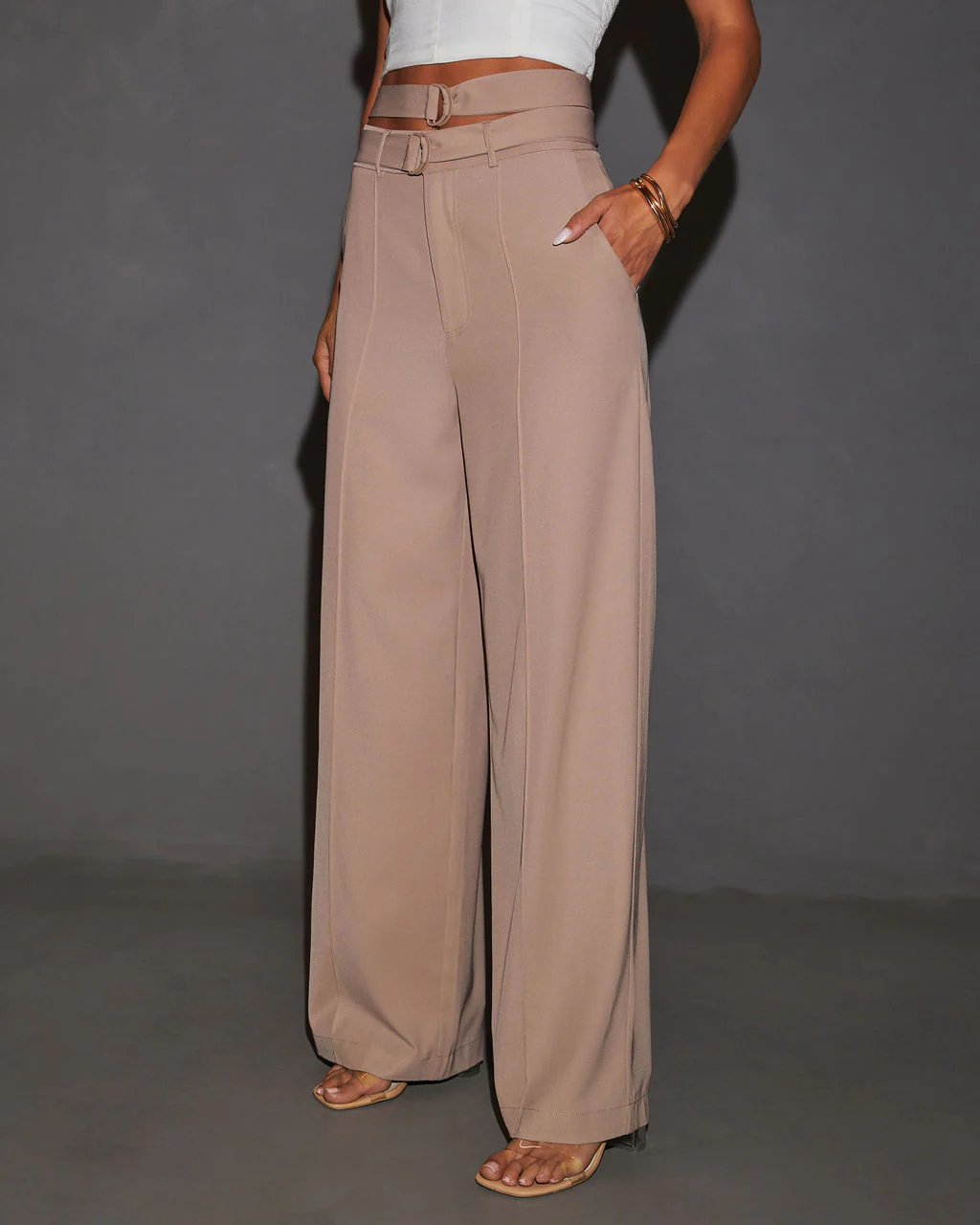 Juliana Double Belted Trouser Pants