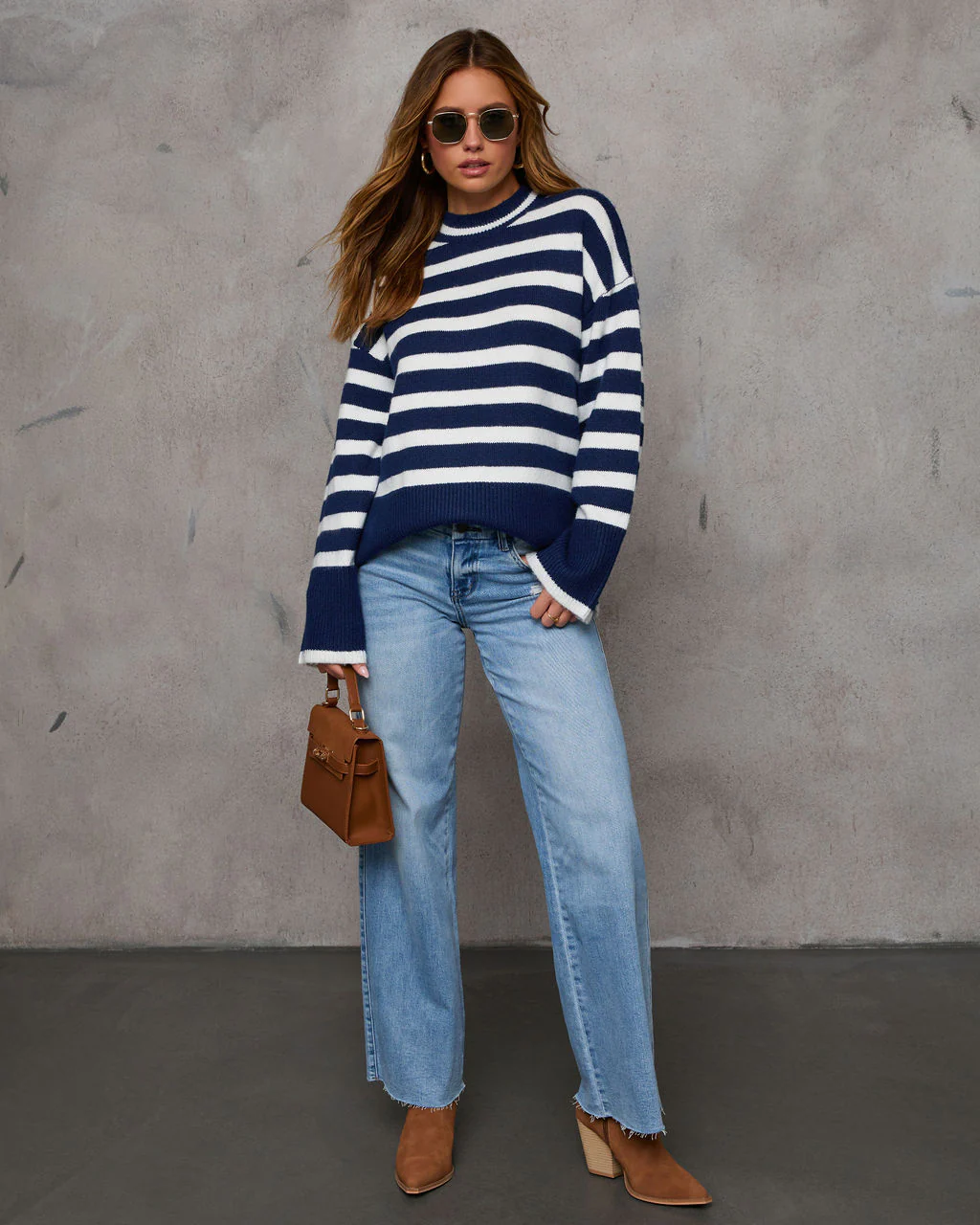 Dont Mind Me Striped Knit Sweater