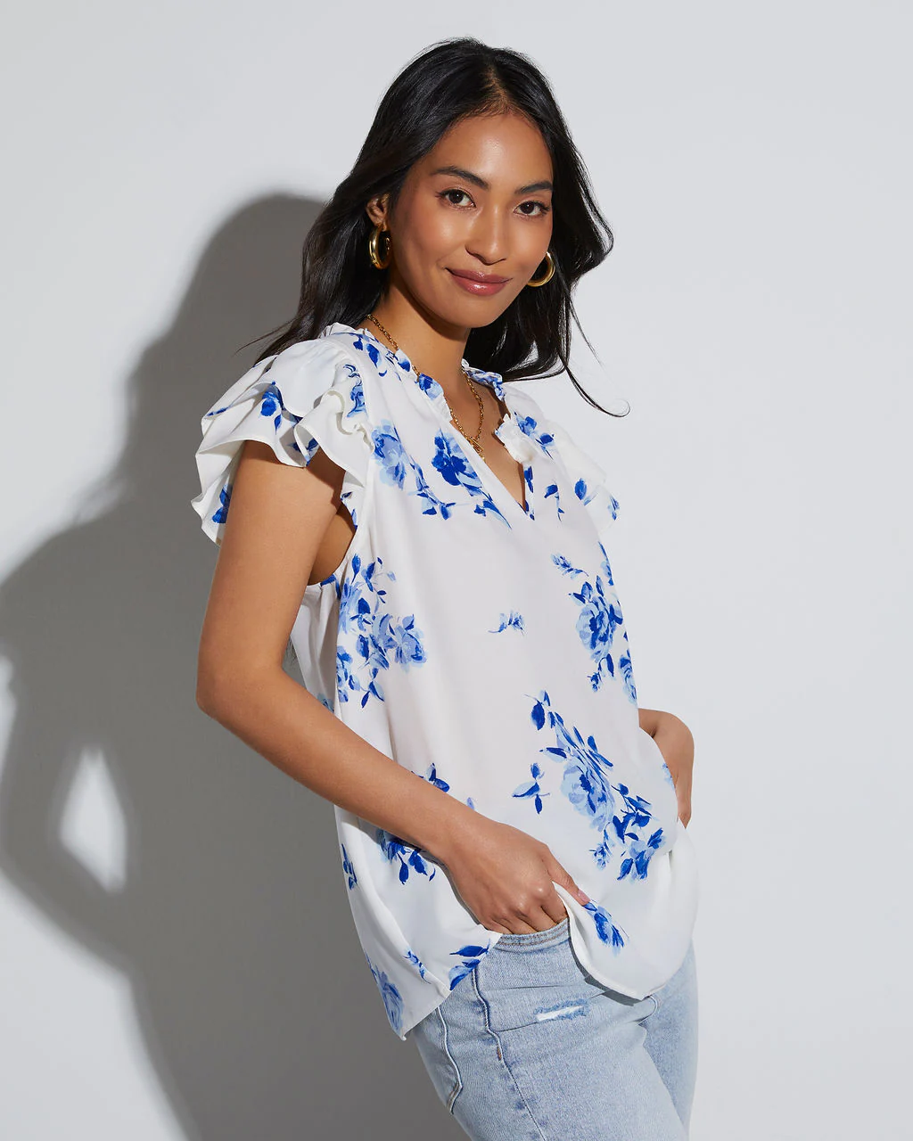 Audrey Floral Short Sleeve Blouse