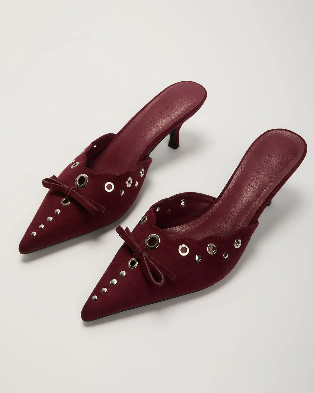Maven Grommet Hole Pointed Toe Mule