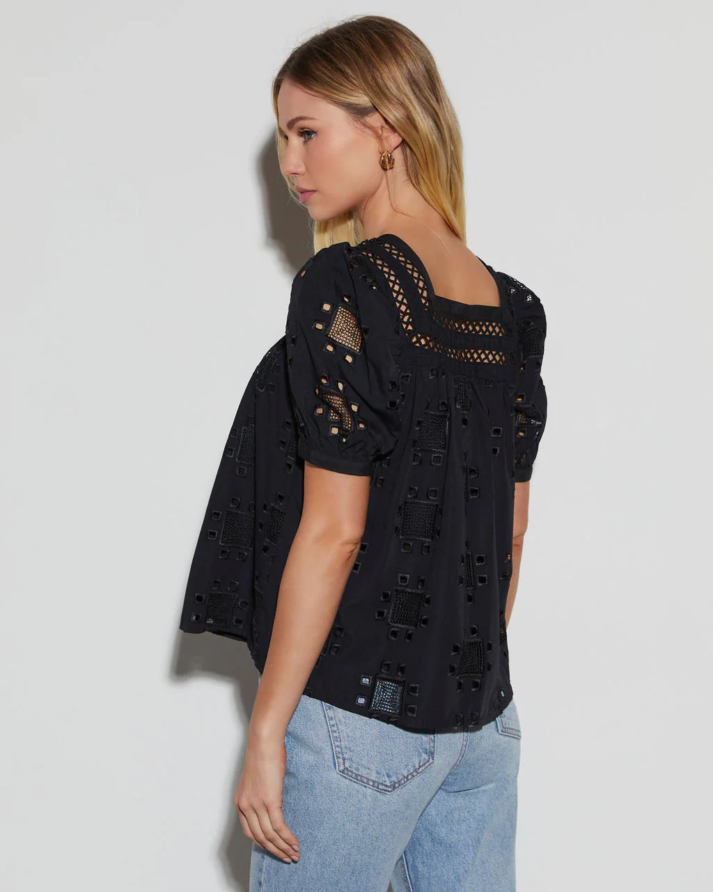 Patsy Square Neck Puff Sleeve Blouse