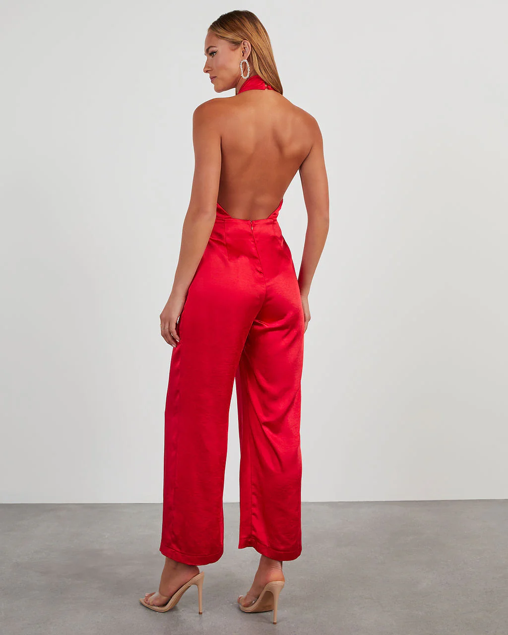 Reeves Satin Halter Jumpsuit