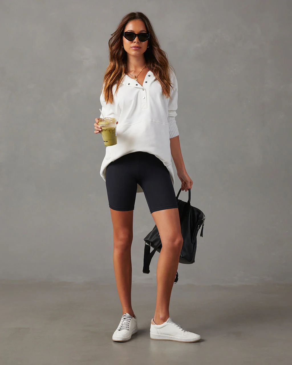 Mindful Cotton Pocketed Henley Hoodie