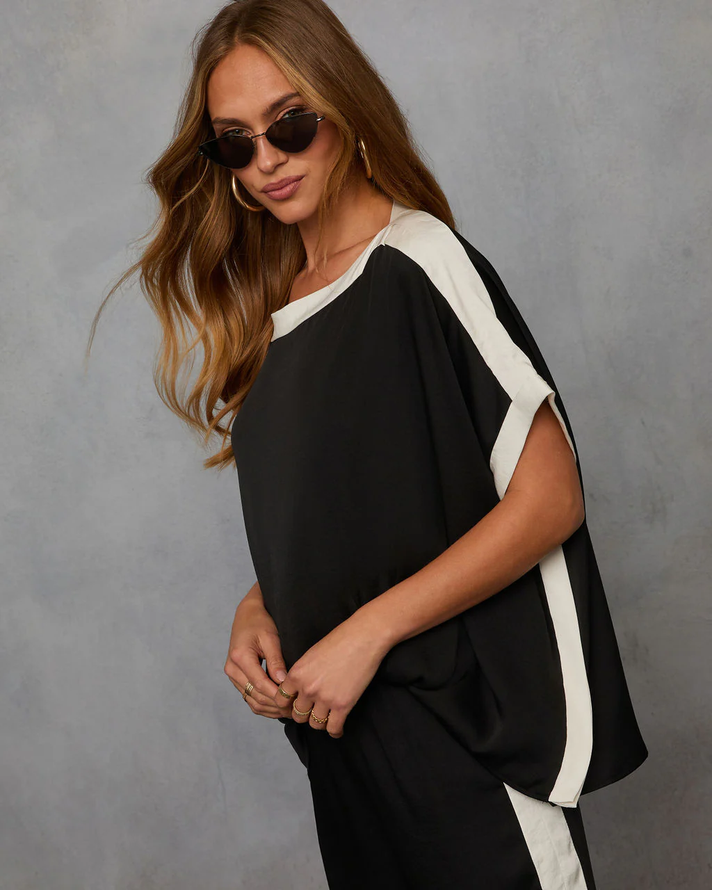 Lainey Contrast Trim Top