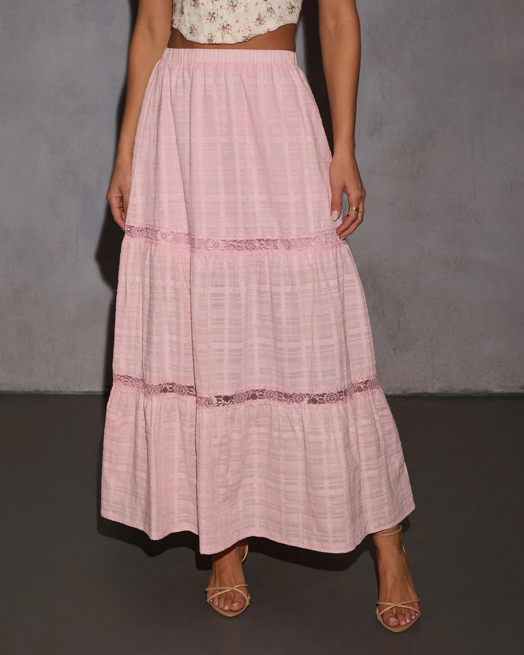 Graciela Lace Trim Maxi Skirt