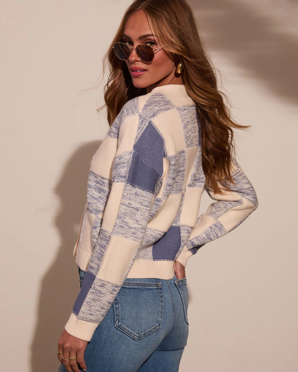 Cassidi Checkered Cardigan