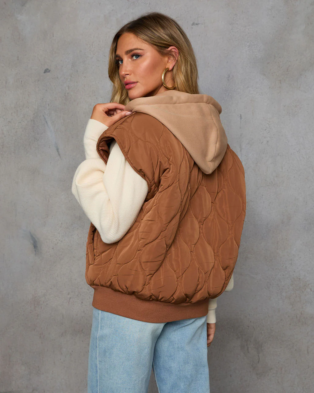 Fall And Forever Hooded Puffer Vest